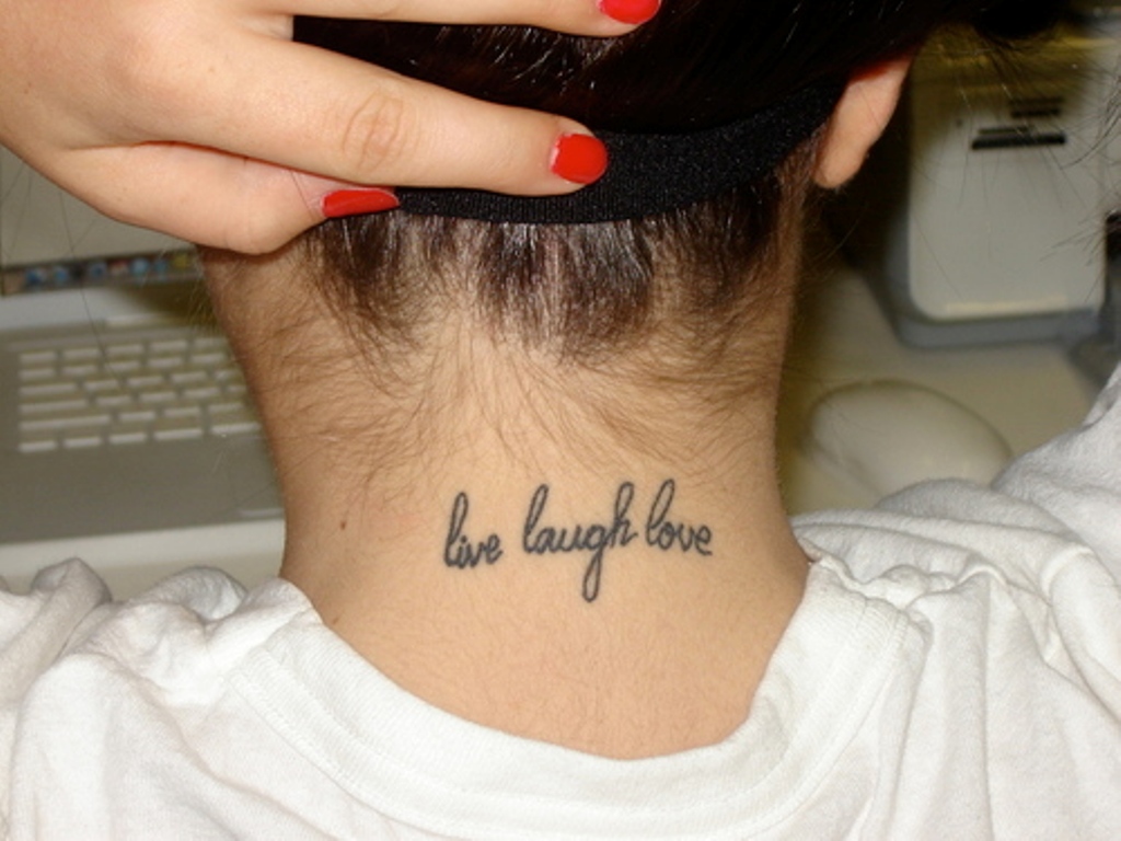 Small Back of Neck Tattoos for Females - wide 11