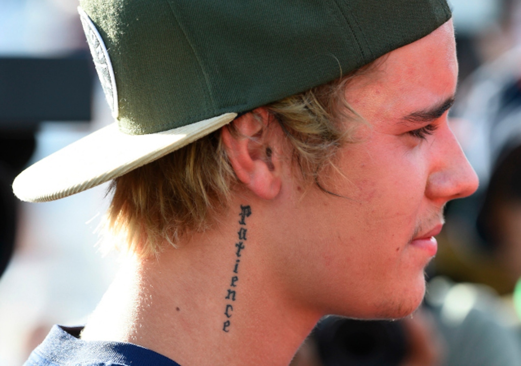 Tatouage Justin Bieber Patience
