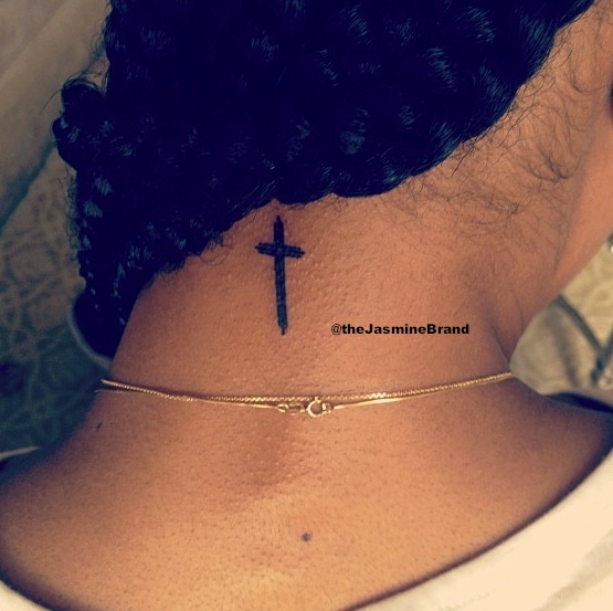 Amazing Cross Neck Tattoo-nt6103