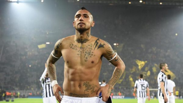 Amazing Arturo Vidal Neck Tattoo