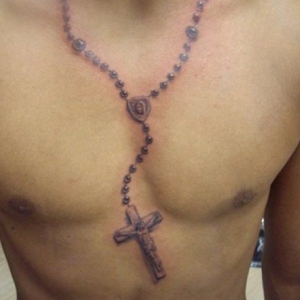 Amazing Chain Tattoo On Neck