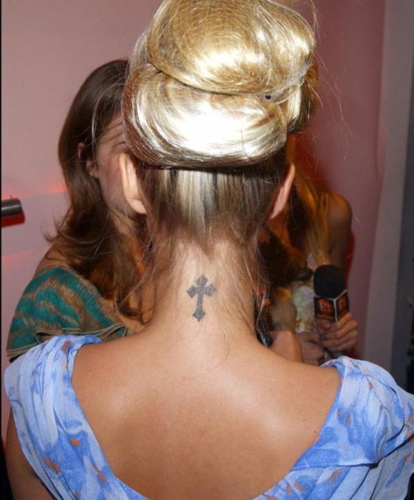 Amazing Cross Neck Tattoo