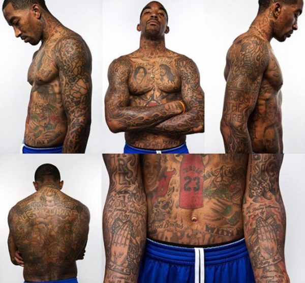 Amazing Jr Smith Neck Tattoo Design