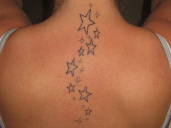 Amazing Stars Neck Tattoo