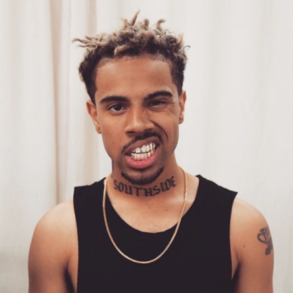 Attractive Vic Mensa Neck Tattoo