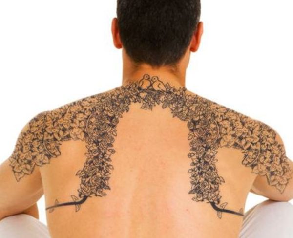 Amazing Vine Neck Tattoo Design