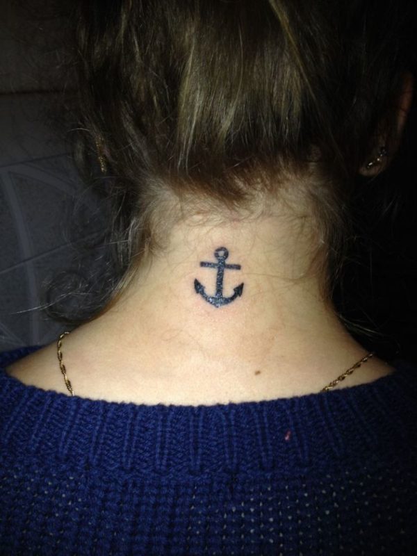 39 Amazing Neck Anchor Tattoos