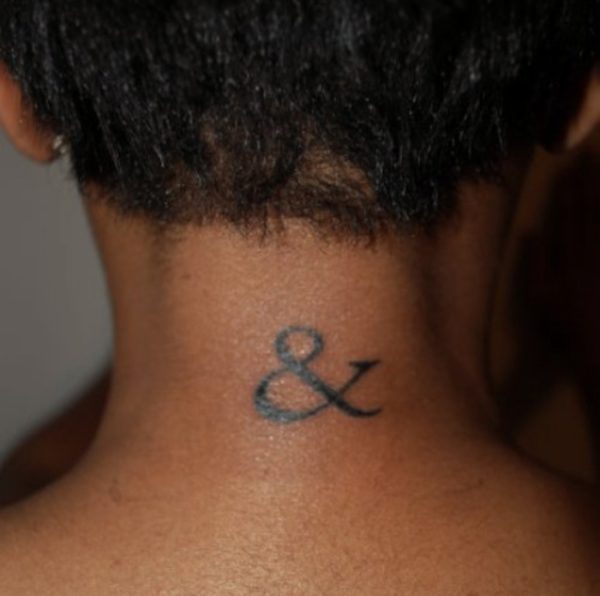 And Symbol Neck Tattoo