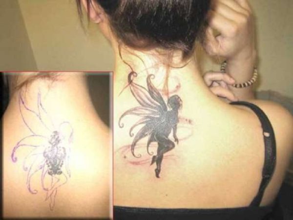Angel With Wings Tattoo 