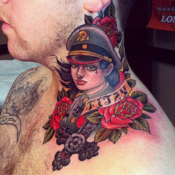Army Lady Tattoo For Men