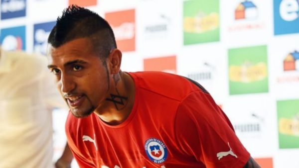 Arturo Vidal Left Neck Tattoo