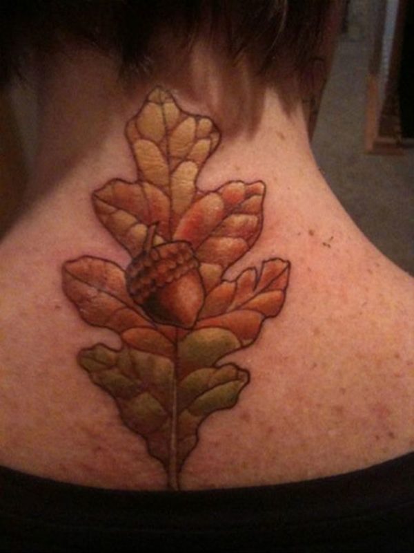 Attractive Tree Tattoo On Neck