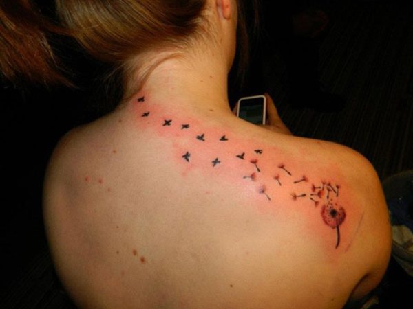 Beautiful Birds Tattoo On Neck