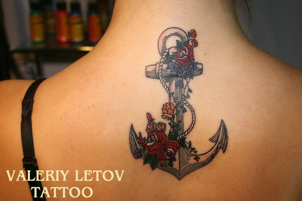 39 Amazing Neck Anchor Tattoos