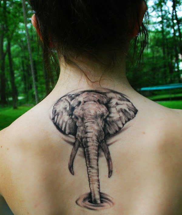 Beautiful Elephant Neck Tattoo