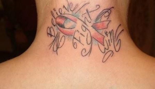 Believe Tattoo On Neck Back