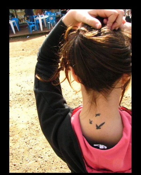 Bird Neck Tattoo