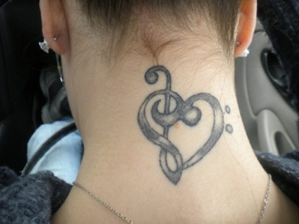 Black And Grey Heart Tattoo