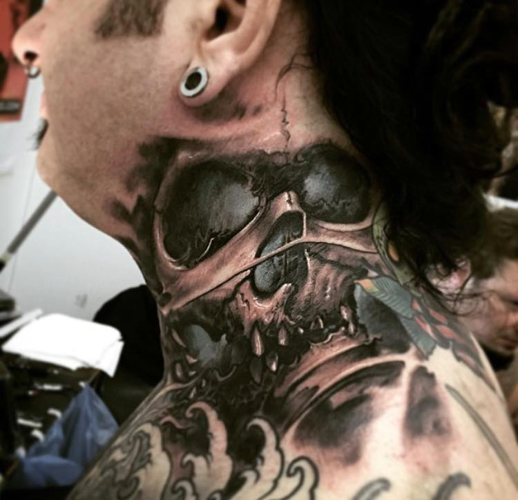 63 Ultimate Skull Neck Tattoos.