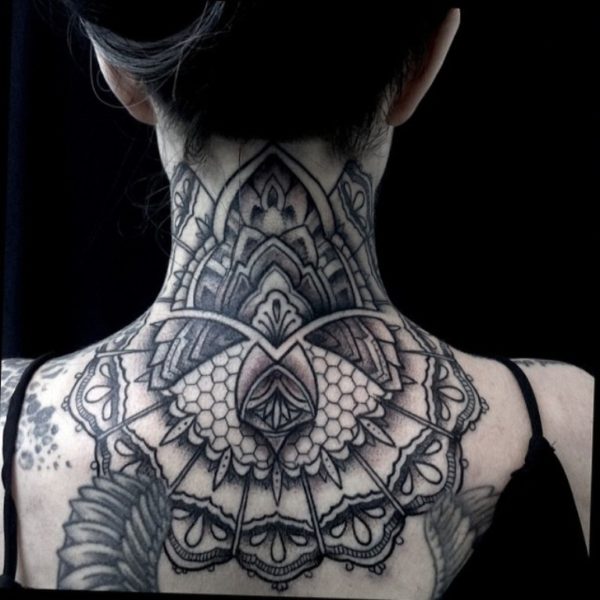 Black Ink Mandala Tattoo