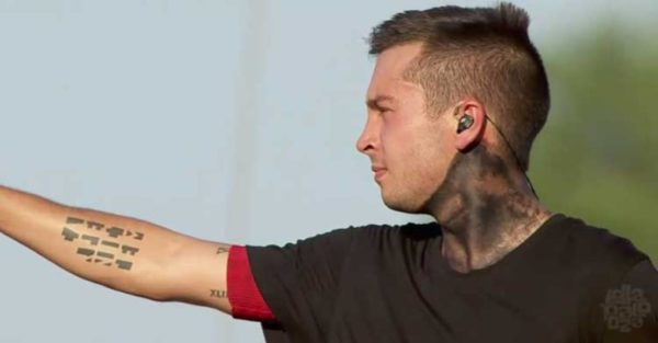 Black Neck Tattoo Of Tyler Joseph