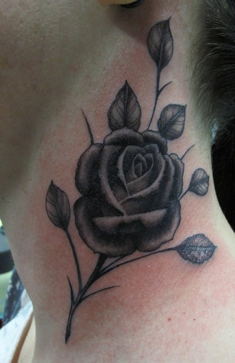 Black Rose Tattoo Design