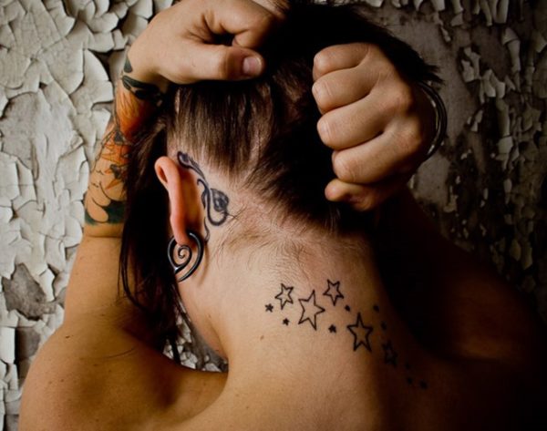 Black Stars Tattoo For Women