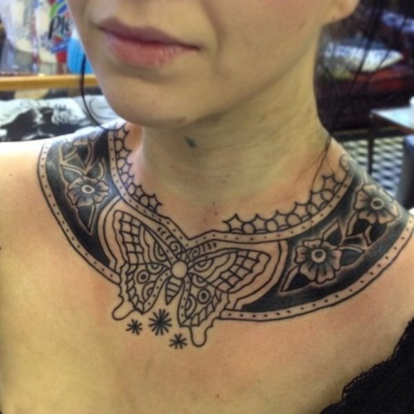 Butterfly Necklace Tattoo