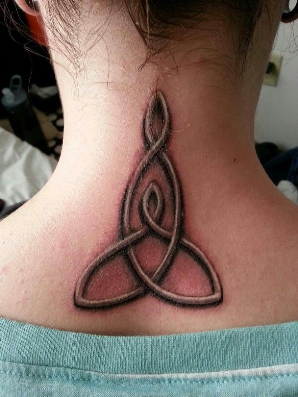Celtic Knot Tattoo Design On Neck