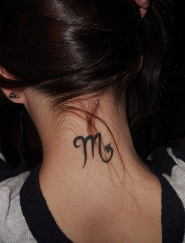 Chinese Symbol Tattoo On Neck Back