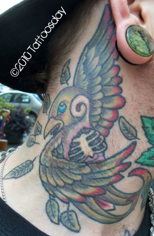 Colored Bird Tattoo Design