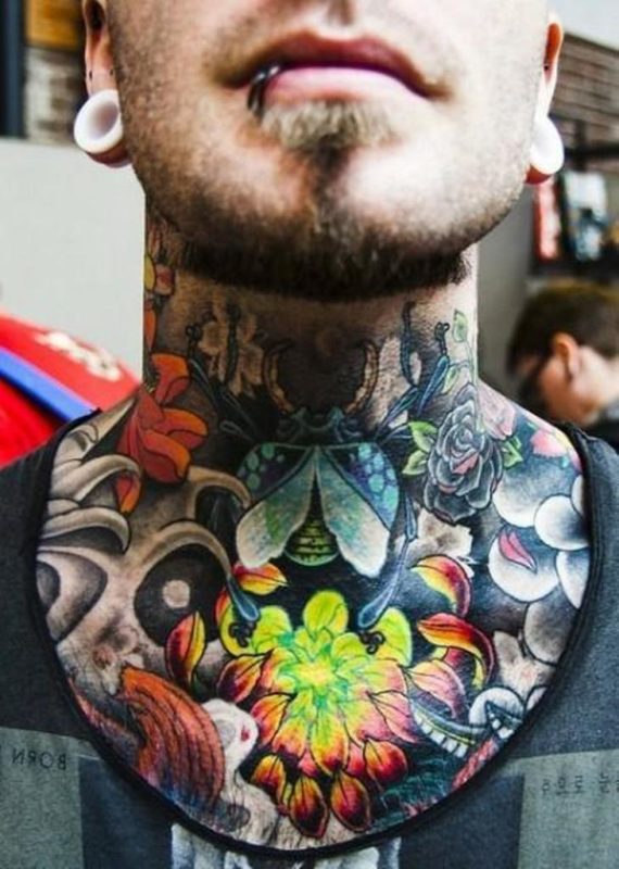 Colored Japanese Designer Tattoo