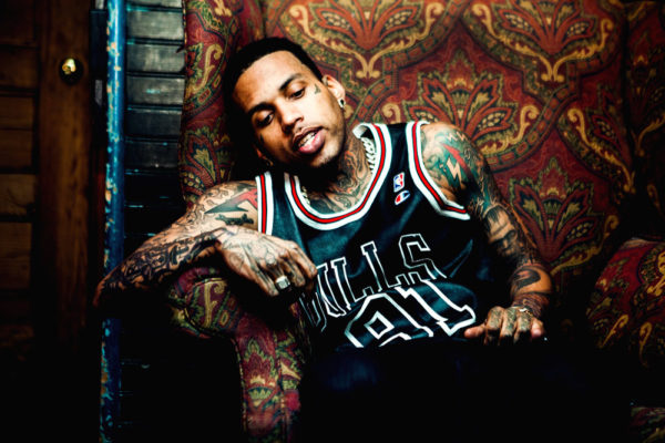 Colored Tattoo On Kid Ink Neck