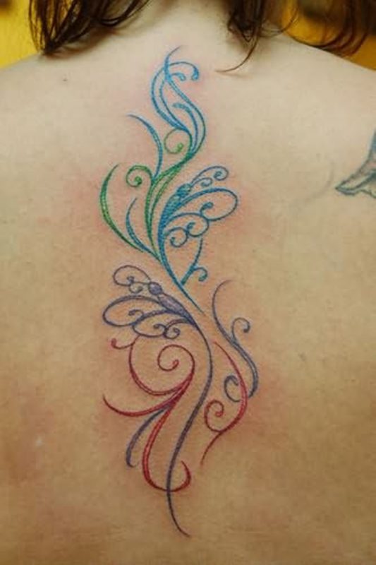 Colored Vine Tattoo