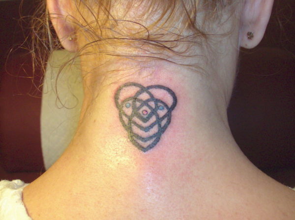 Cool Celtic Knot Tattoo On Neck