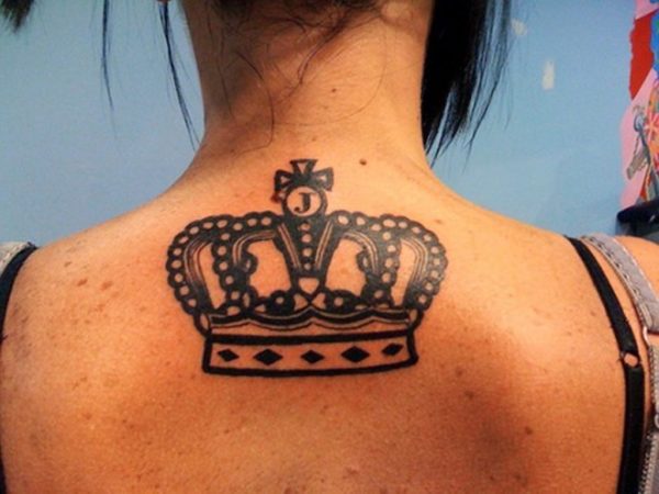 Cool Crown Tattoo On Neck