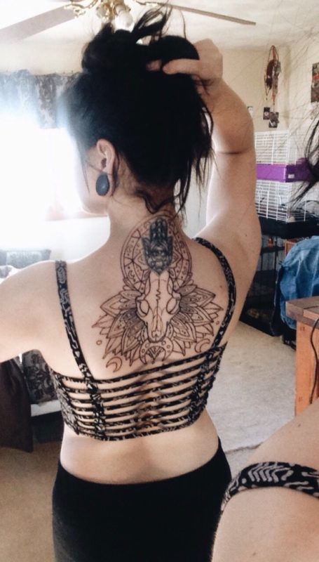 Cool Mandala Tattoo On Neck