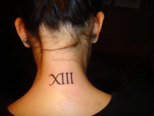 Cool  Roman Numeral Word Tattoo