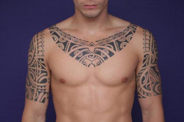 Cool Tribal Tattoo On Neck