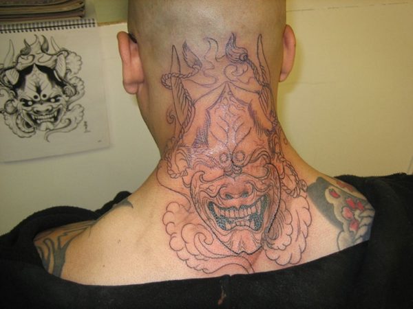 Creative Neck Tattoo For Men