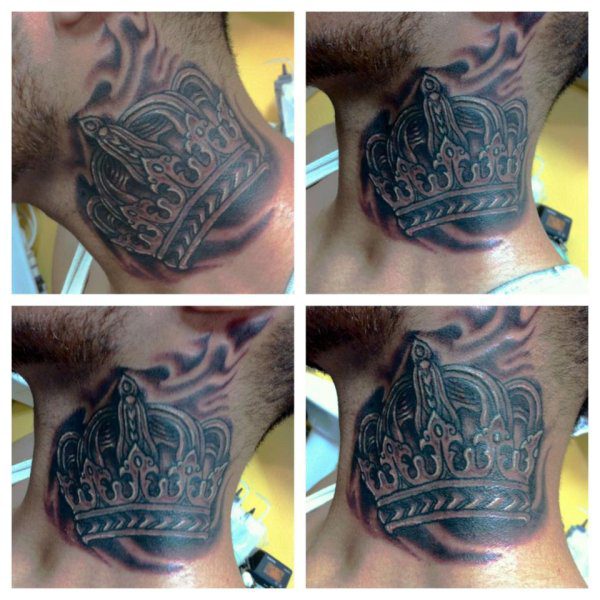 Crown Neck Tattoo