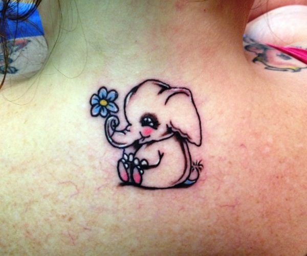 Cute Elephant Tattoo Design