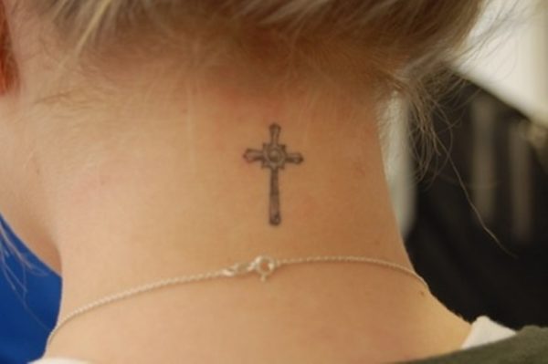 Cute Religious Cross Tattoo