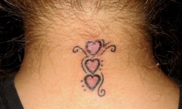 Cute Three Hearts Tattoo