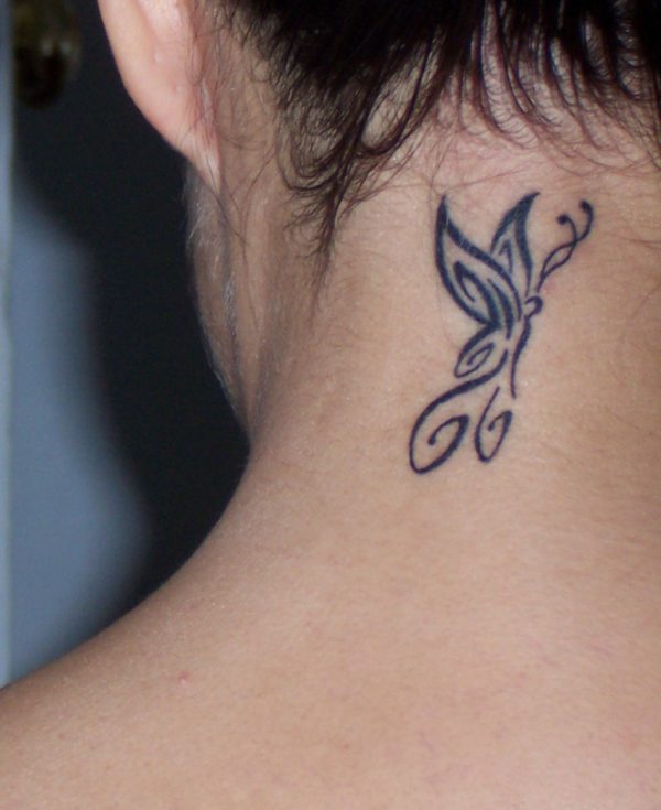 Cute Tribal Butterfly Tattoo