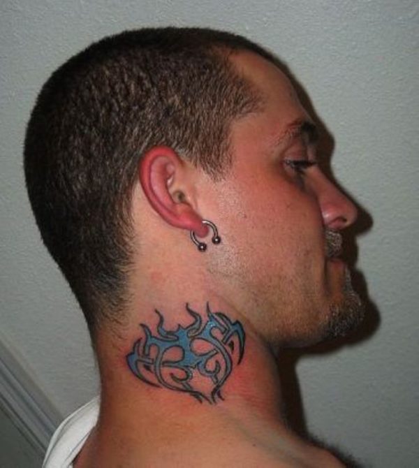 Designer Neck Tattoo For Men