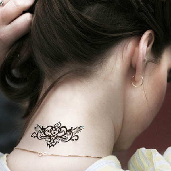 Designer Tattoo On Neck