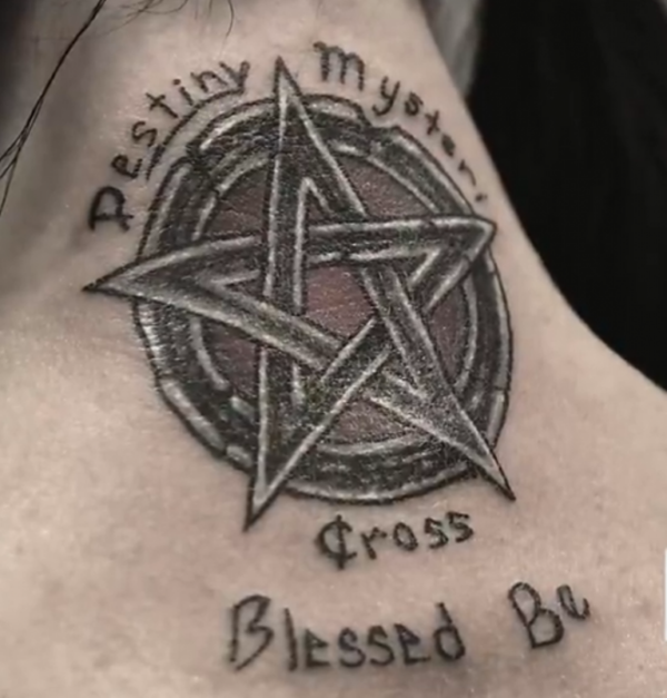 Destiny Blessed Tattoo On Neck