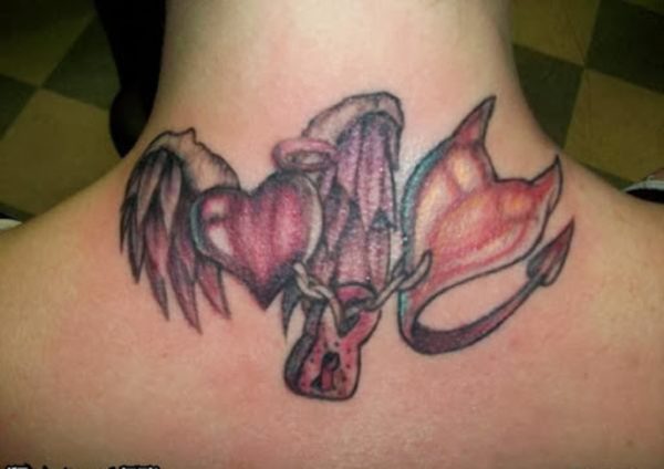 Devil Heart Tattoo Design