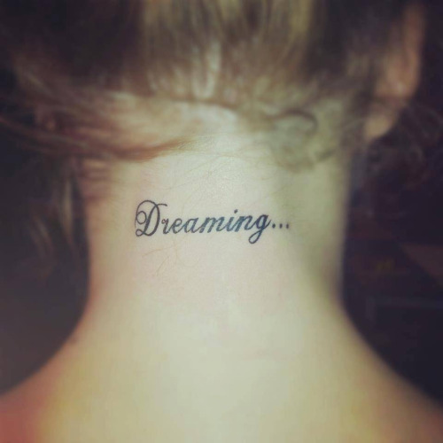 Dreaming Neck Tattoo For Women